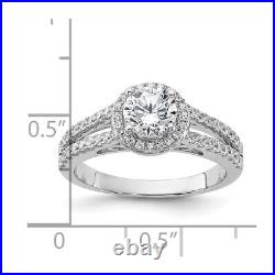 Sterling Silver Cubic Zirconia Engagement Ring 2.87g Size-7