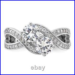 Sterling Silver Cubic Zirconia Engagement Ring 3.07g Size-6