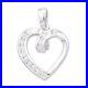Sterling Silver Cubic Zirconia Fancy Heart Pendant
