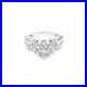 Sterling Silver Cubic Zirconia Flower Engagement Ring Size 6