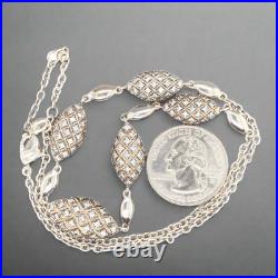 Sterling Silver Cubic Zirconia Graduated Station Necklace