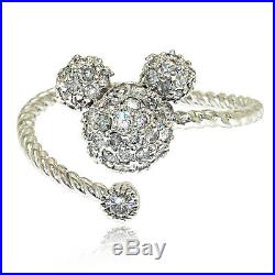 Sterling Silver Cubic Zirconia Mickey Mouse Ring