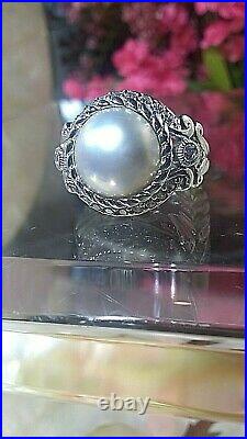 Sterling Silver Cubic Zirconia Pearl Ring By Judith Ripka