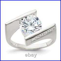Sterling Silver Cubic Zirconia Ring Size 6