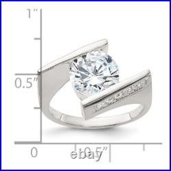 Sterling Silver Cubic Zirconia Ring Size 7