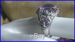 Sterling Silver Cubic Zirconia Round Amethyst Ring By Judith Ripka Size 6