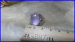 Sterling Silver Cubic Zirconia Round Amethyst Ring By Judith Ripka Size 6