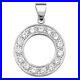 Sterling Silver Cubic Zirconia Set 24mm High Initial O Pendant