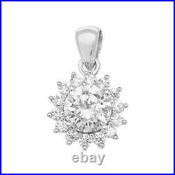 Sterling Silver Cubic Zirconia Sun Pendant