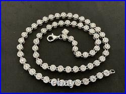 Sterling Silver Icejewlz Cubic Zirconia Chain. 22.5 inch