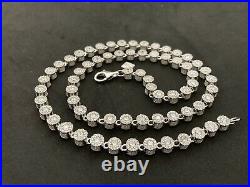 Sterling Silver Icejewlz Cubic Zirconia Chain. 22.5 inch