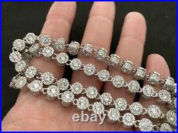 Sterling Silver Icejewlz Cubic Zirconia Chain. 22 inch