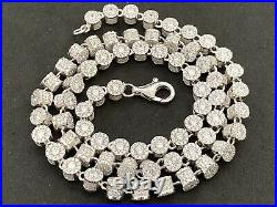 Sterling Silver Icejewlz Cubic Zirconia Chain. 22 inch