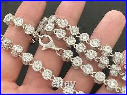 Sterling Silver Icejewlz Cubic Zirconia Chain. 24.5 inch