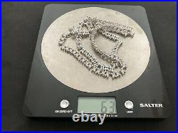 Sterling Silver Icejewlz Cubic Zirconia Chain. 24 inch