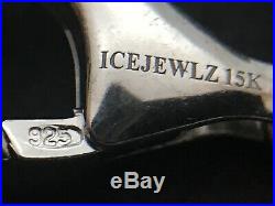 Sterling Silver Icejewlz Cubic Zirconia Chain. 34 inch