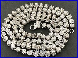 Sterling Silver Icejewlz Cubic Zirconia Chain. 36 inch