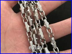 Sterling Silver Icejewlz Cubic Zirconia Chain. 36 inch