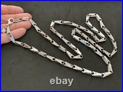 Sterling Silver Icejewlz Cubic Zirconia Chain. 37 inch