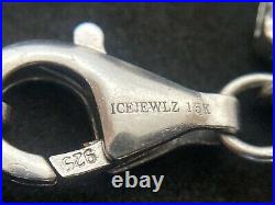 Sterling Silver Icejewlz Cubic Zirconia Chain. 37 inch