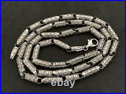 Sterling Silver Long Cubic Zirconia Chain. 32 inch