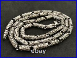 Sterling Silver Long Cubic Zirconia Chain. 32 inch