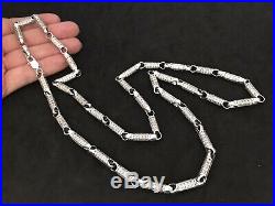 Sterling Silver Long Cubic Zirconia Chain. 35 inch