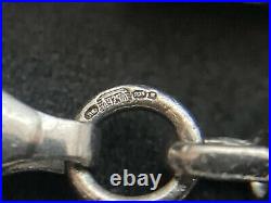 Sterling Silver Long Cubic Zirconia Chain. 36 inch. UK Hallmark