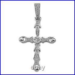 Sterling Silver Movable Cross crucifix Jesus CZ Cubic Zirconia