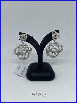 Sterling Silver Pair Ear Rings Earrings 11.28g C/z Drop Style New Cubic Zirconia