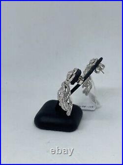 Sterling Silver Pair Ear Rings Earrings 11.28g C/z Drop Style New Cubic Zirconia