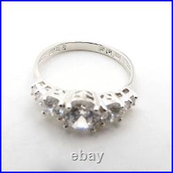Sterling Silver Round Cubic Zirconia Anniversary Ring Engagement Promise New sz8