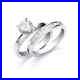 Sterling Silver Round & Princess Cubic Zirconia Bridal Set