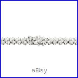 Sterling Silver White Cubic Zirconia Tennis Necklace