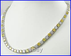 Sterling Silver Yellow Clear Cubic Zirconia Necklace Box Clasp Safety Catch