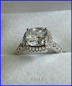 Sterling Silver ring with white Cubic Zirconia stones