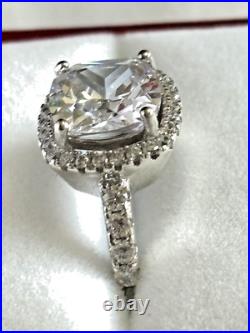 Sterling Silver ring with white Cubic Zirconia stones