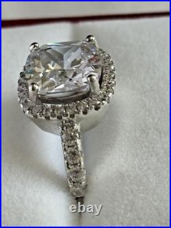Sterling Silver ring with white Cubic Zirconia stones