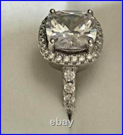 Sterling Silver ring with white Cubic Zirconia stones
