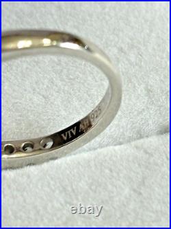 Sterling Silver ring with white Cubic Zirconia stones