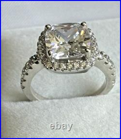 Sterling Silver ring with white Cubic Zirconia stones