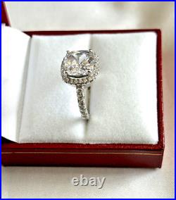 Sterling Silver ring with white Cubic Zirconia stones