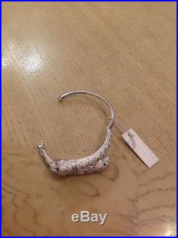 Sterling silver cubic zirconia Panther Style Bangle
