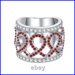 Sterling silver cubic zirconia ring size 6 different colors