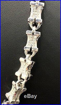 Strong 925 Sterling Silver Cubic Zircon 31 Long Cross Link Chain 1912a