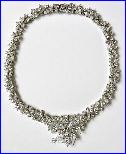 Stunning 925 Sterling Silver Qvc Diamonique Cubic Zirconia Necklace 17 Lot9