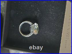 Stunning Bottega Veneta 10.49 carat Round Cubic Zirconia Sterling Silver Ring 5