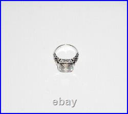 Stunning John Hardy 925 Sterling/14k Gold Faceted CZ Cubic Zirconia Ring Size 7