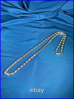 Stylish Cage 925 Sterling Silver Chain Mens With Cubics Blingy Hiphop Icey