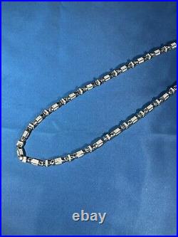 Stylish Design 925 Sterling Silver Mens Chain Iced Out With Cubic Zirconia